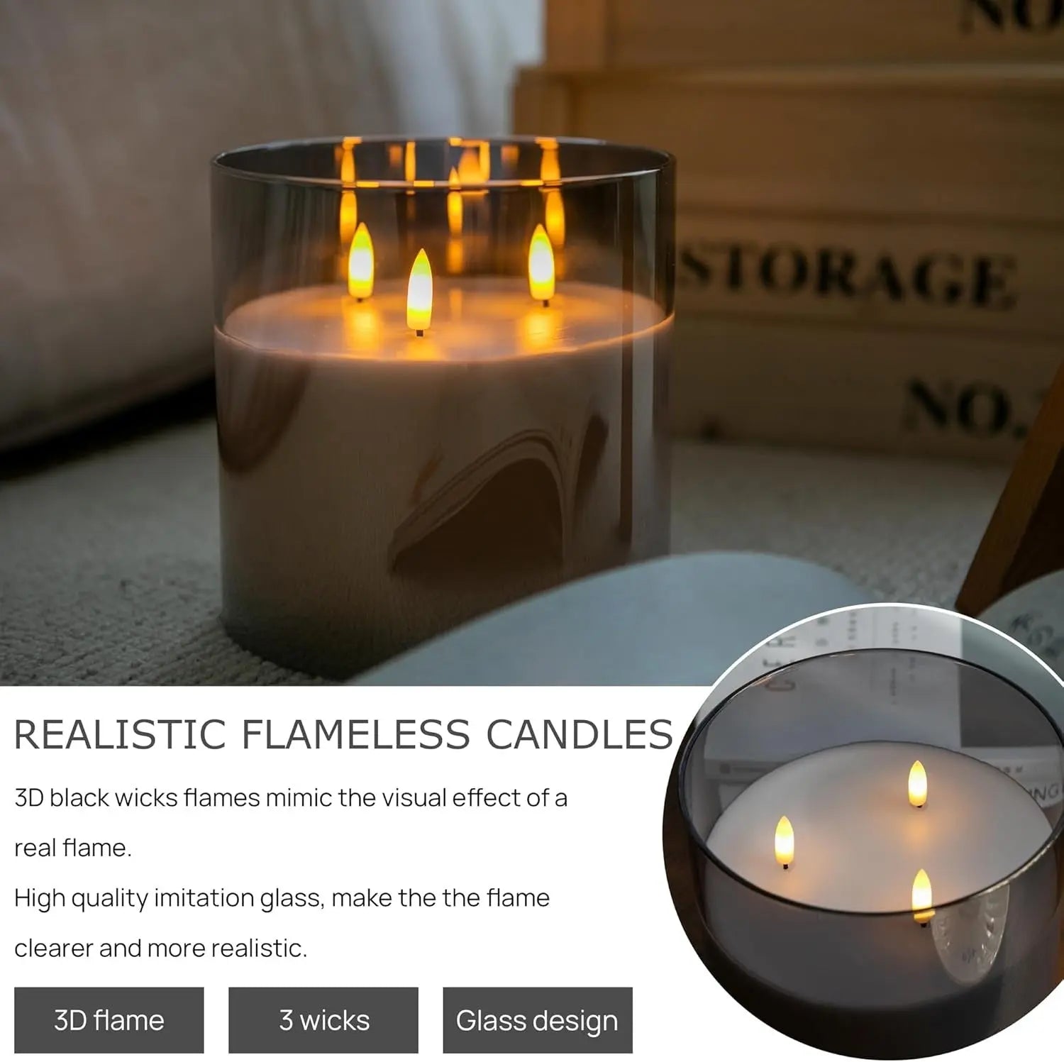 LuminaAura – Impressive LED Glass Candles for Magical Evenings!