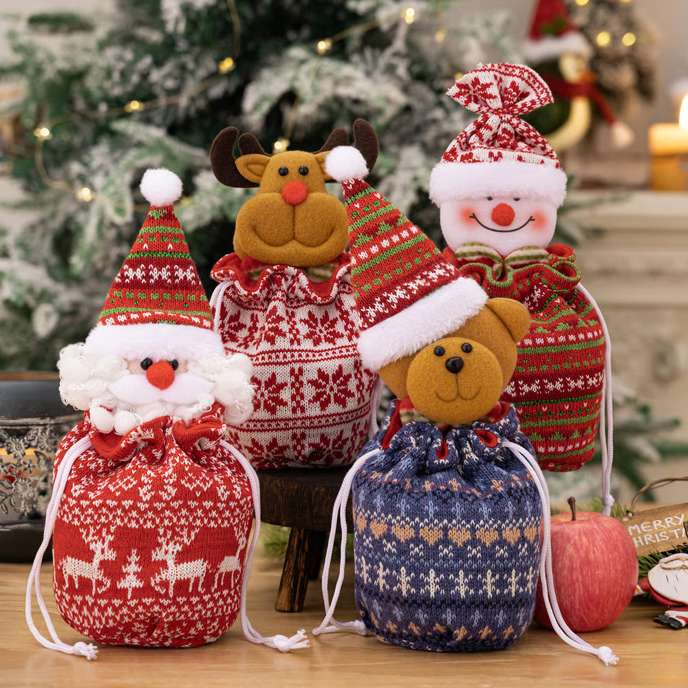FestiveJoy – Knitted Christmas Gift Bags | 1+1 FREE