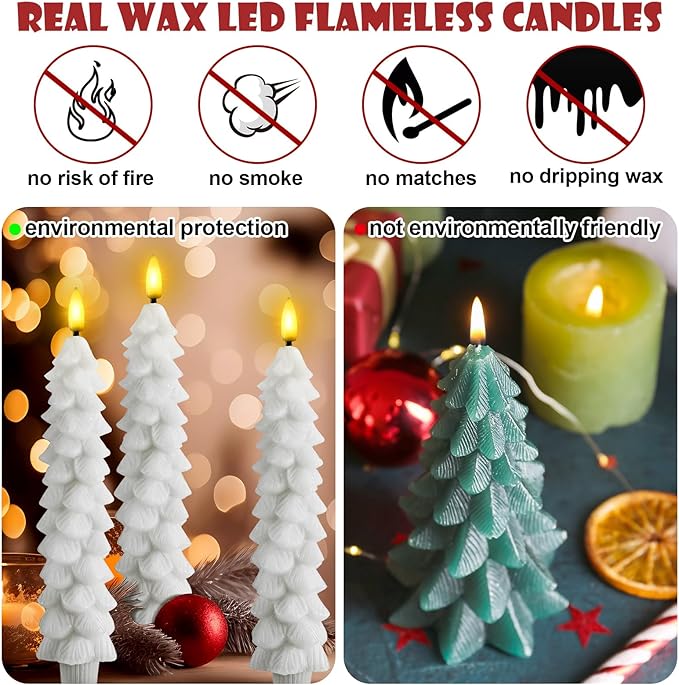 LumaGlow 4-pack – Flameless taper candles with remote control