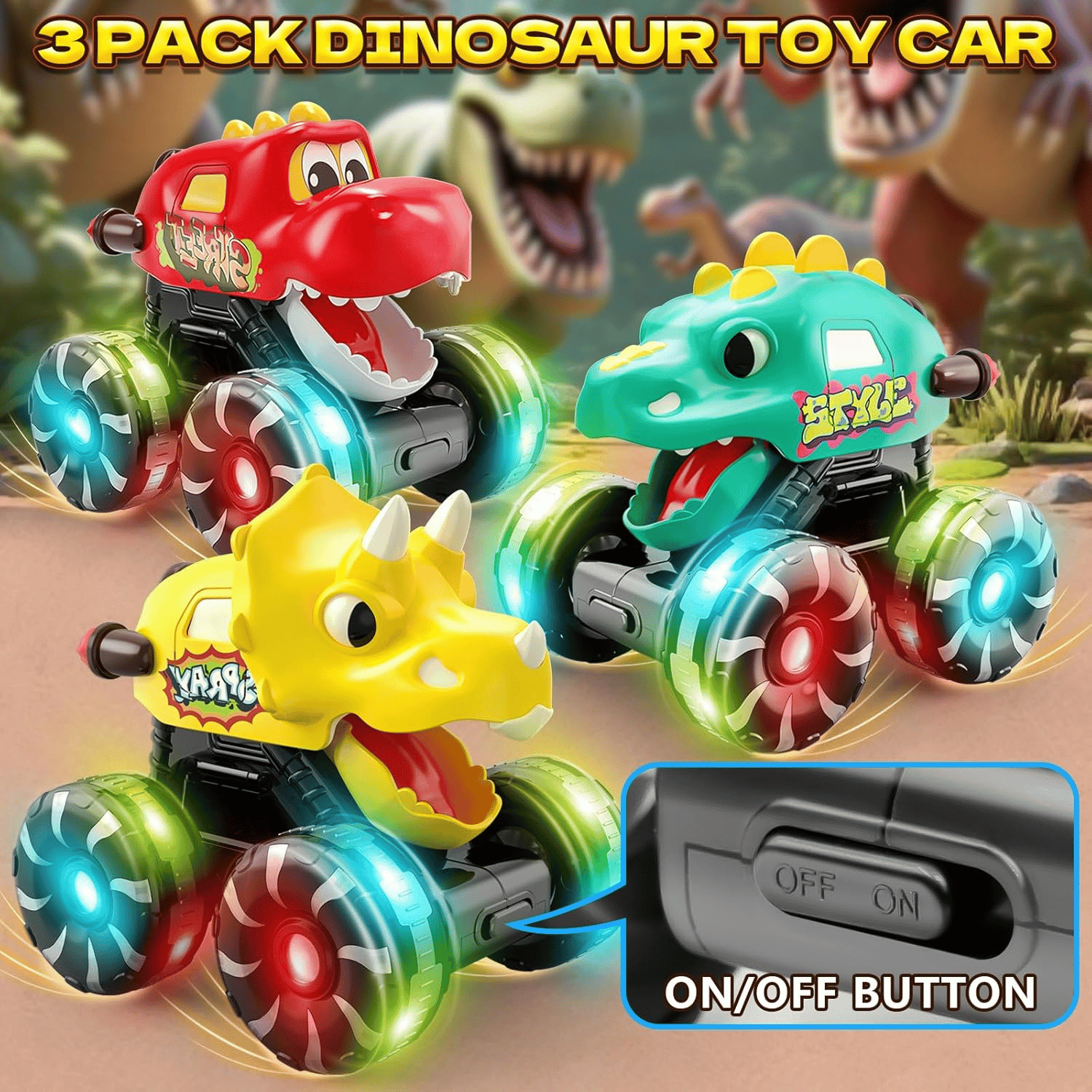 DinoDrive – Light-Up Dinosaur Monster Truck | 50% OFF