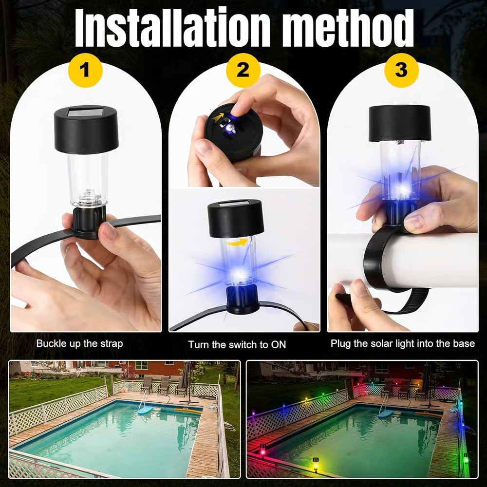 AquaGlow – Solar LED pool lights set | 50% OFF