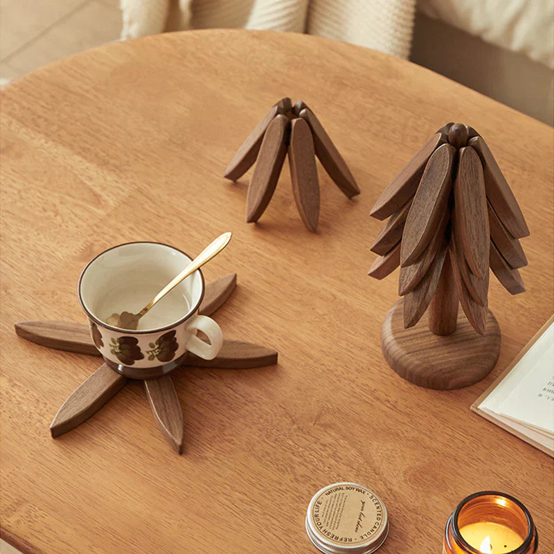 WoodJoy – Festive Wooden Table Coasters | 50% OFF