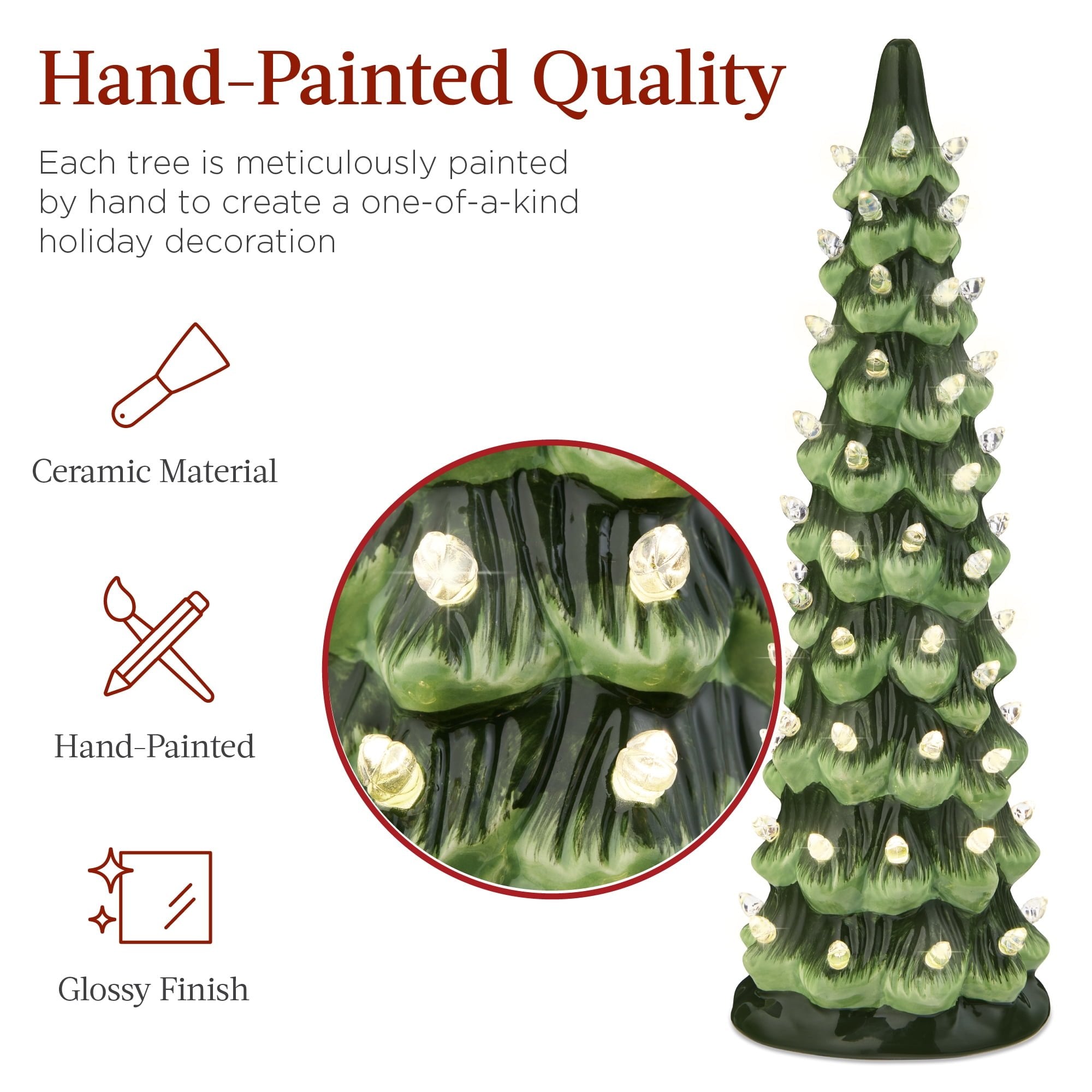 LumiCeram – Hand-Painted LED Christmas Tree | 50% OFF