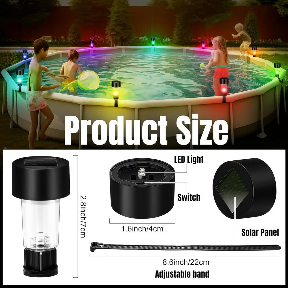 AquaGlow – Solar LED pool lights set | 50% OFF