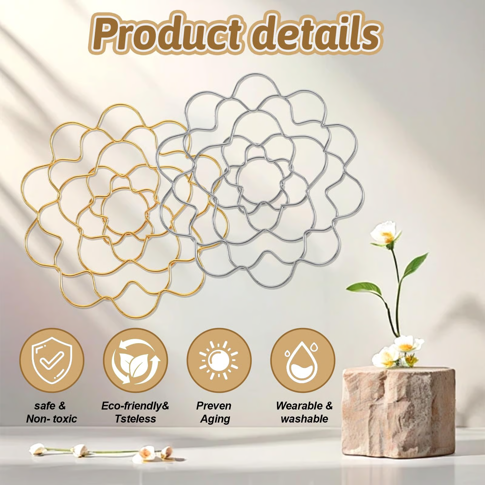 FloraCraft – stainless steel flower arranging aid with flower grid