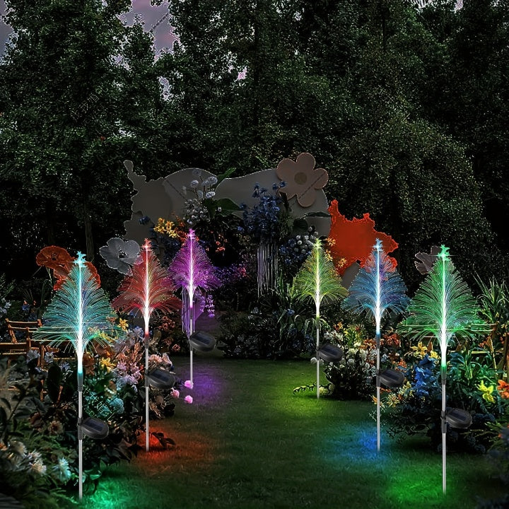SolarGlow – Set of 3 Color Changing Christmas Trees