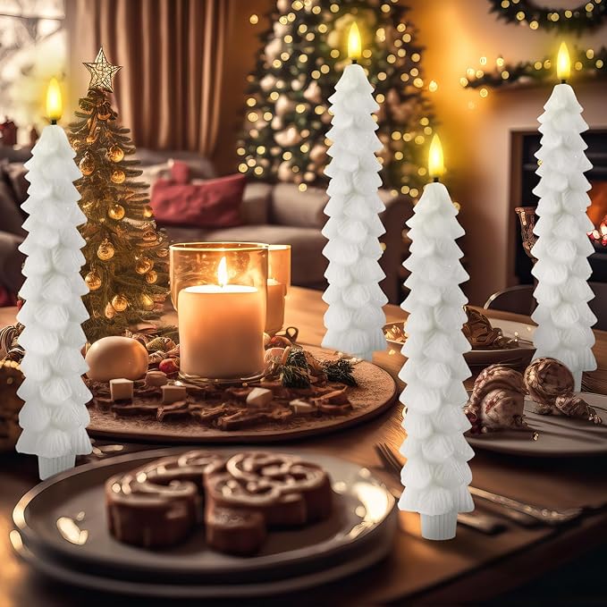 LumaGlow 4-pack – Flameless taper candles with remote control