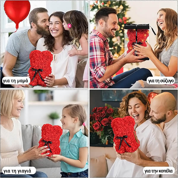 RoseBear – Romantic teddy bear made of eternal roses