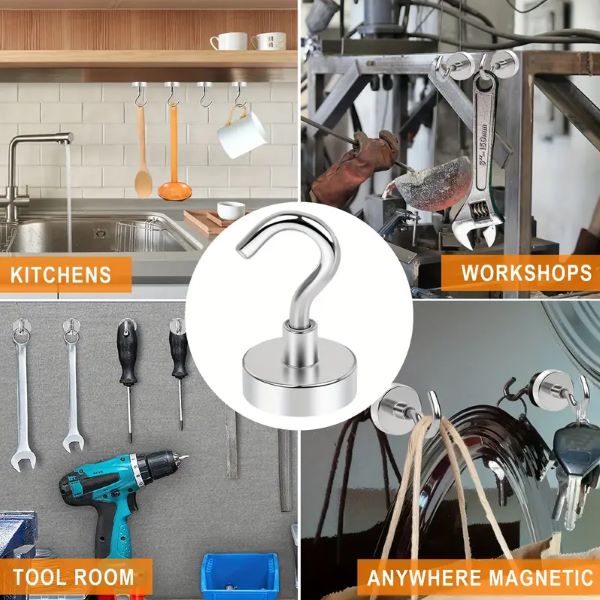 Magtasti – Super Strong Magnetic Hooks (10 pieces) | 1+1 FREE