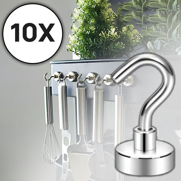 Magtasti – Super Strong Magnetic Hooks (10 pieces) | 1+1 FREE