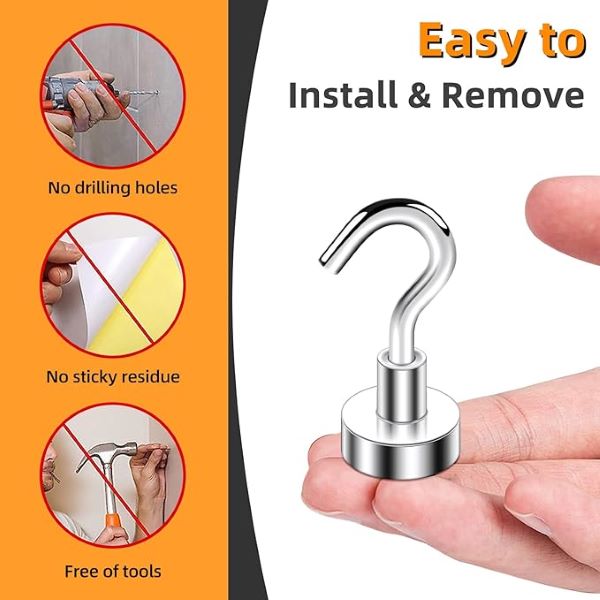 Magtasti – Super Strong Magnetic Hooks (10 pieces) | 1+1 FREE