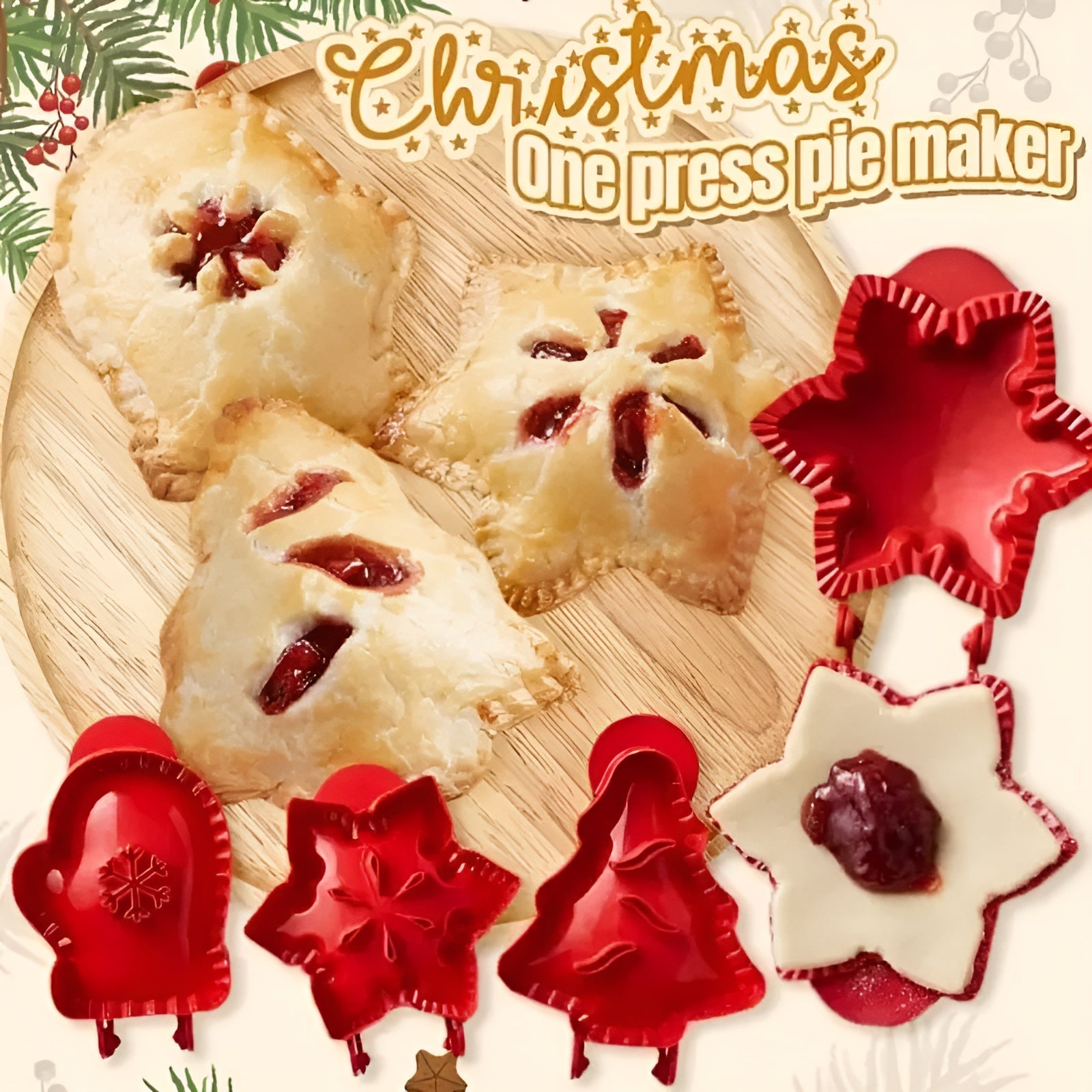 FestiveBake - Christmas Hand Pie Maker | 1+1 FREE
