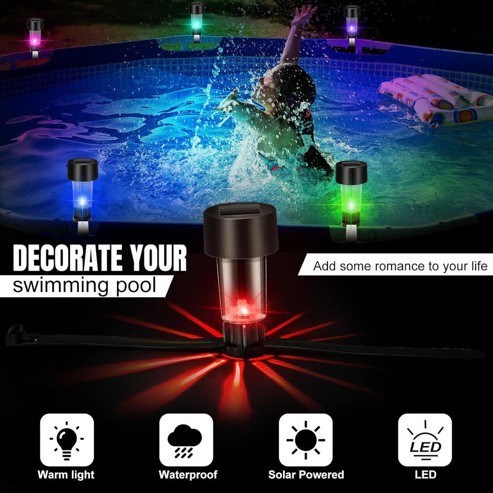 AquaGlow – Solar LED pool lights set | 50% OFF