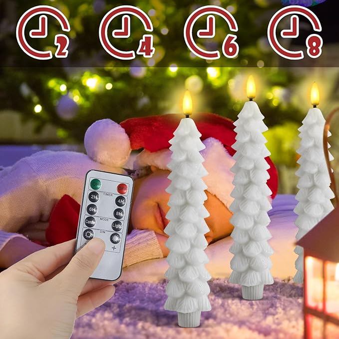 LumaGlow 4-pack – Flameless taper candles with remote control