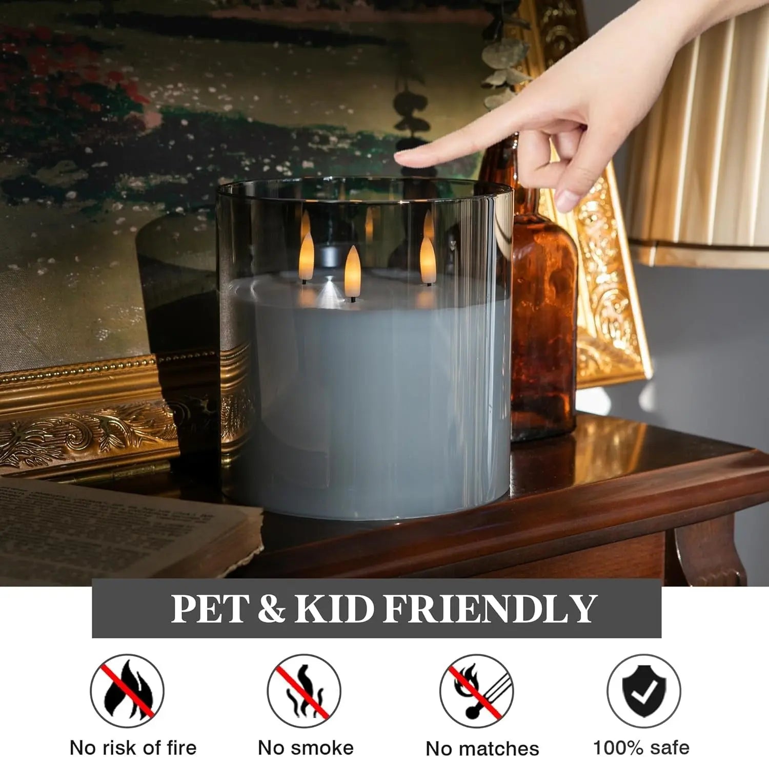 LuminaAura – Impressive LED Glass Candles for Magical Evenings!