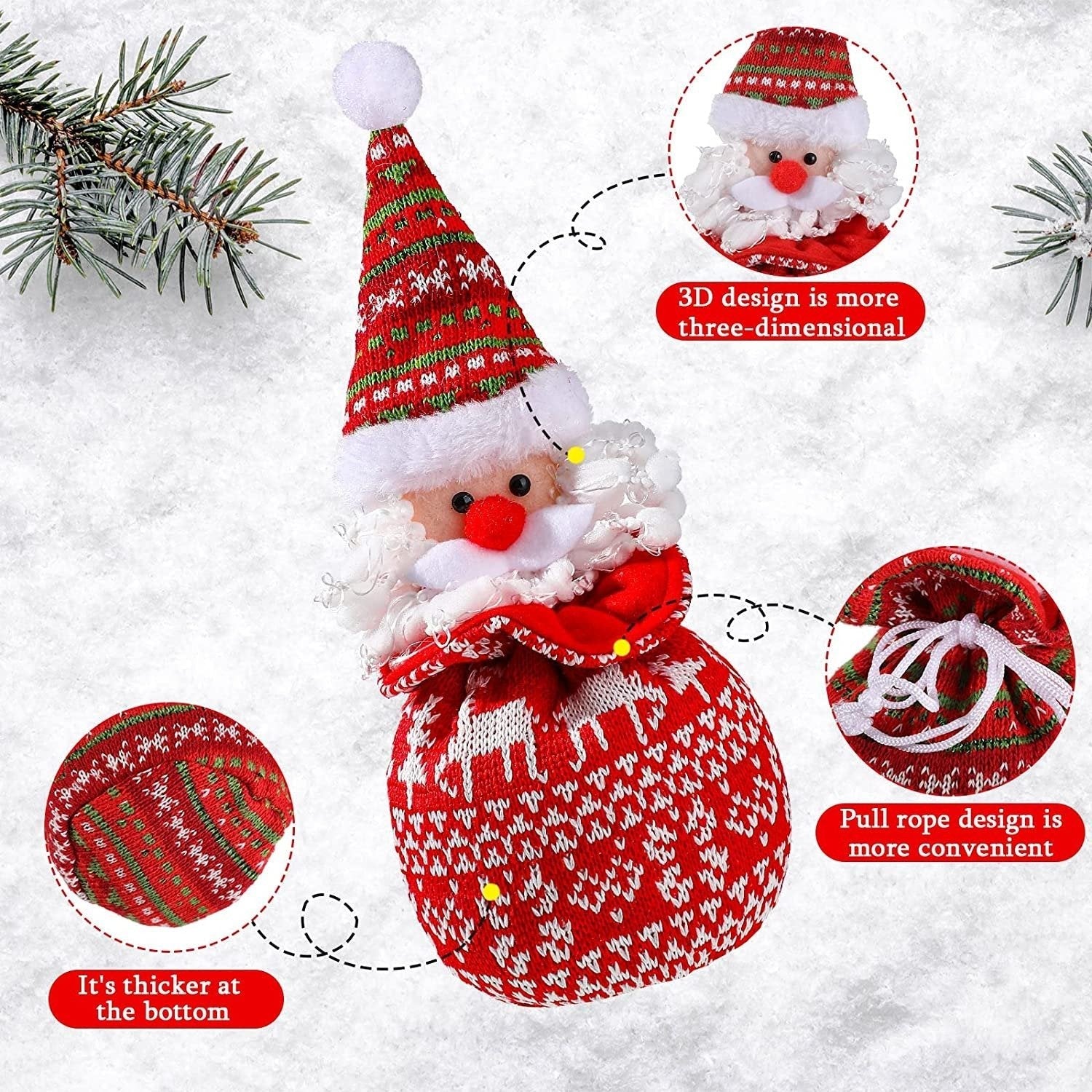 FestiveJoy – Knitted Christmas Gift Bags | 1+1 FREE