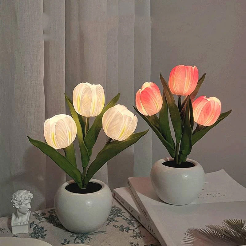 LumaBloom – LED Tulip Night Light Table Lamp