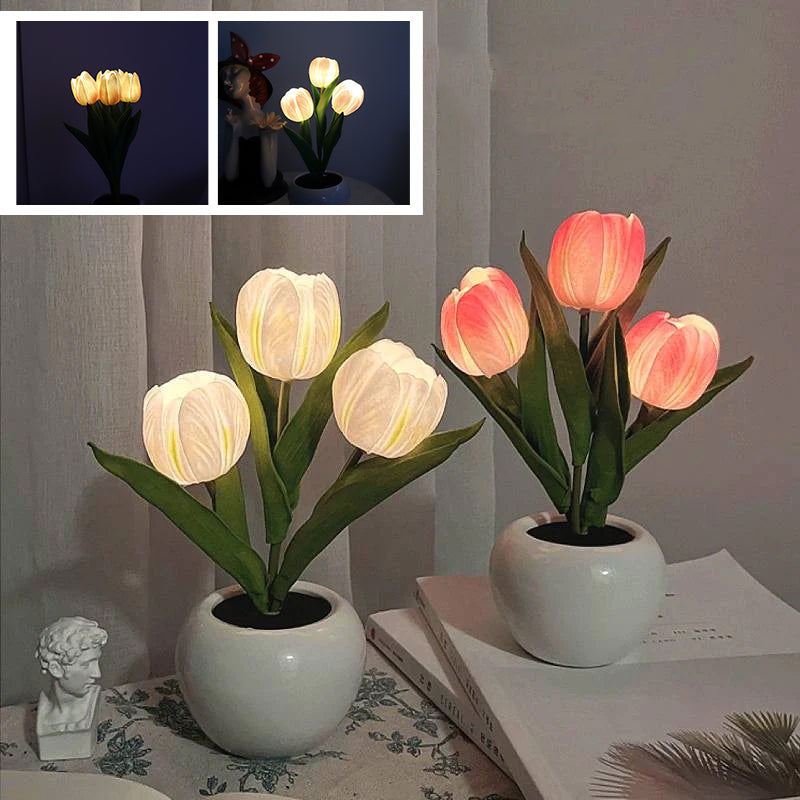 LumaBloom – LED Tulip Night Light Table Lamp