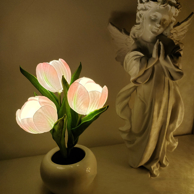 LumaBloom – LED Tulip Night Light Table Lamp