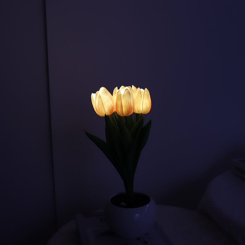 LumaBloom – LED Tulip Night Light Table Lamp