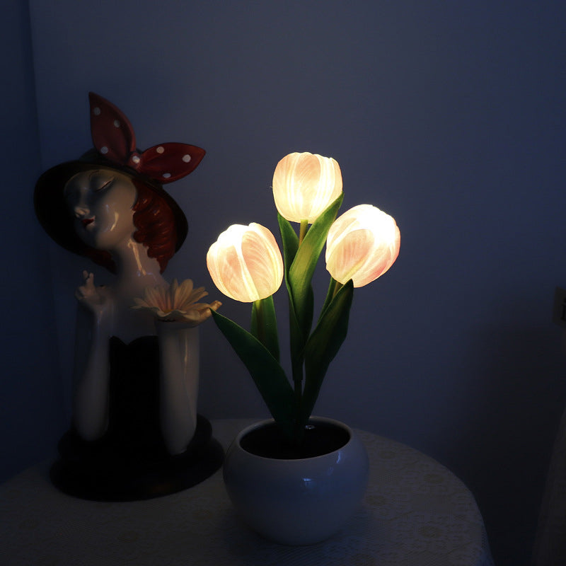 LumaBloom – LED Tulip Night Light Table Lamp