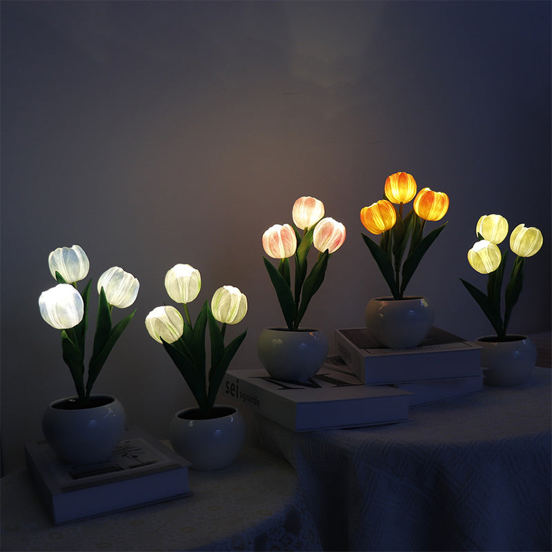 LumaBloom – LED Tulip Night Light Table Lamp