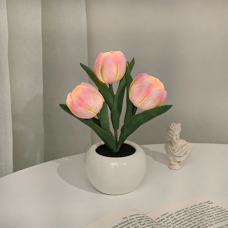 LumaBloom – LED Tulip Night Light Table Lamp