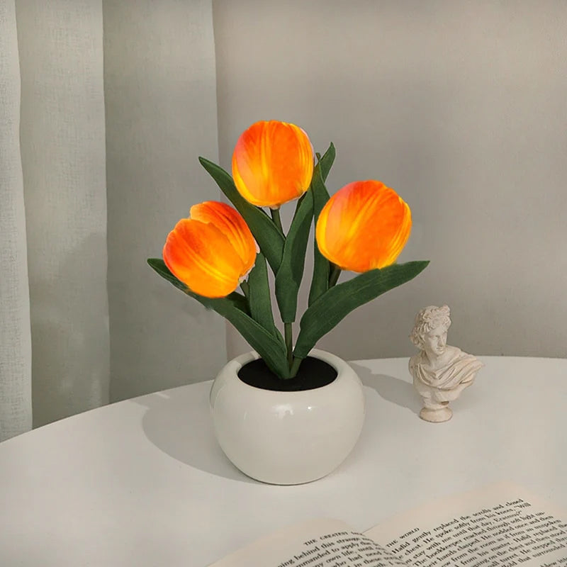 LumaBloom – LED Tulip Night Light Table Lamp