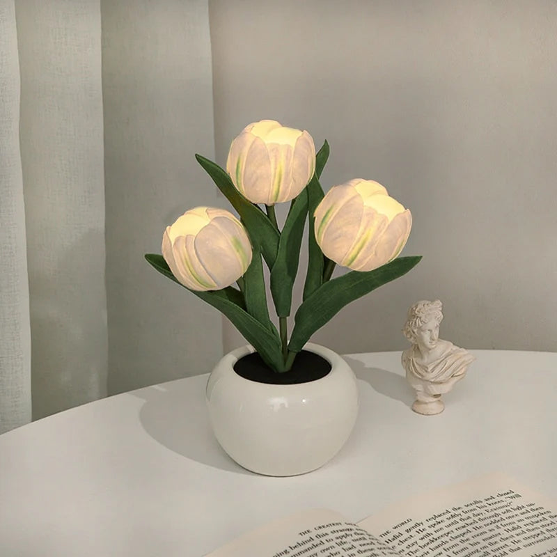LumaBloom – LED Tulip Night Light Table Lamp