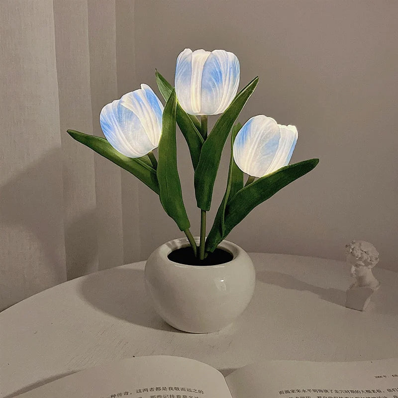 LumaBloom – LED Tulip Night Light Table Lamp