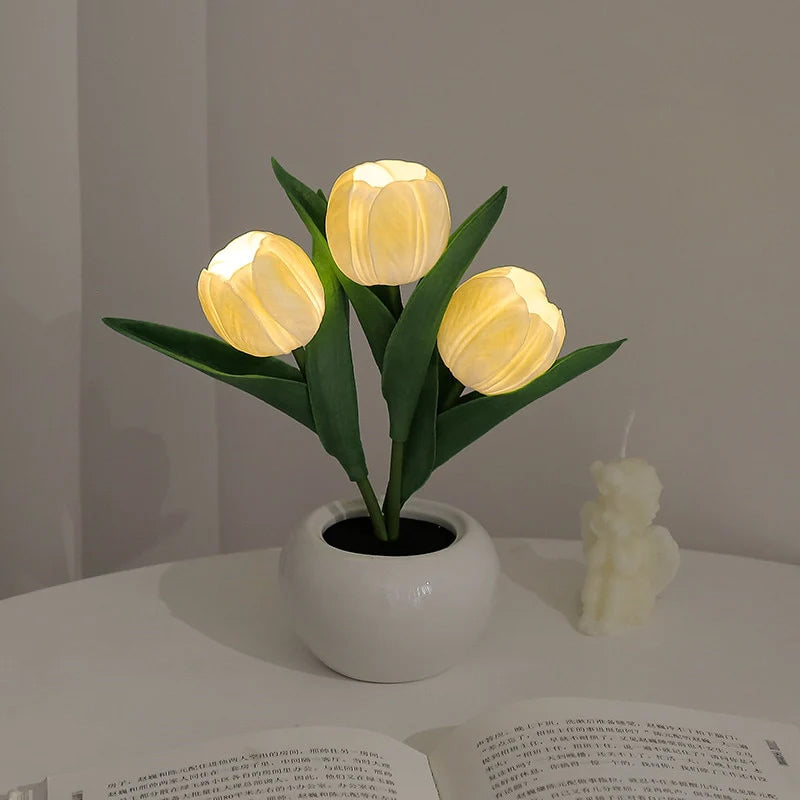 LumaBloom – LED Tulip Night Light Table Lamp