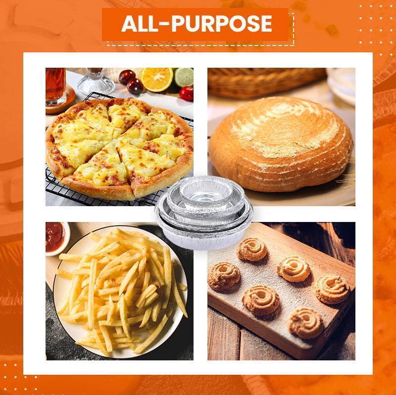 Foilpro 50 pieces – Oil-resistant aluminum foil cans