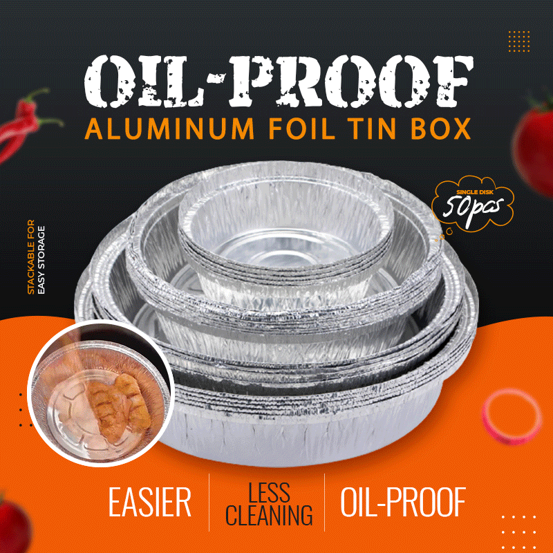 Foilpro 50 pieces – Oil-resistant aluminum foil cans