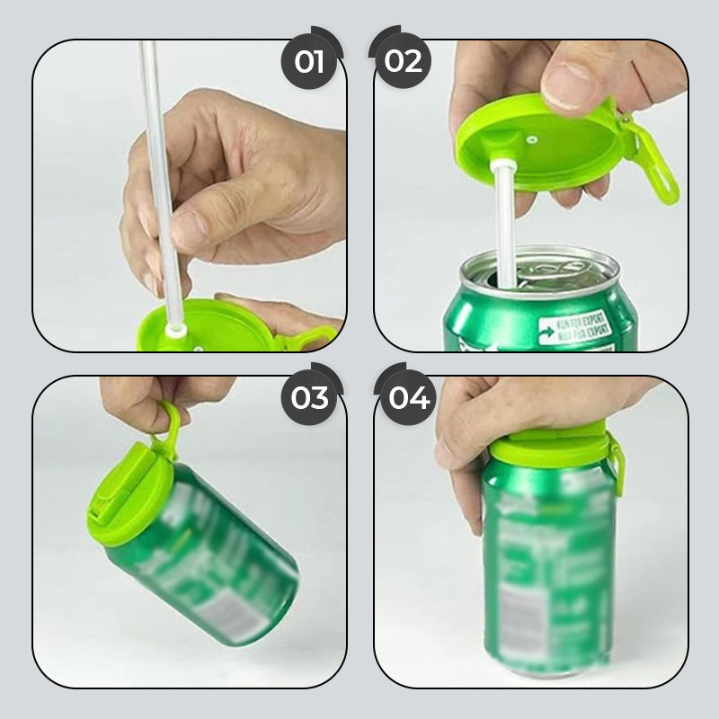 SipSafe – Hygienic can closure with straw | 1+1 FREE