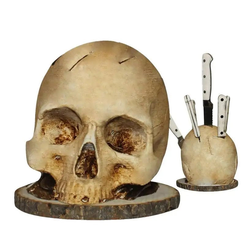 SkullArt – Creative Resin Skull Knife Holder