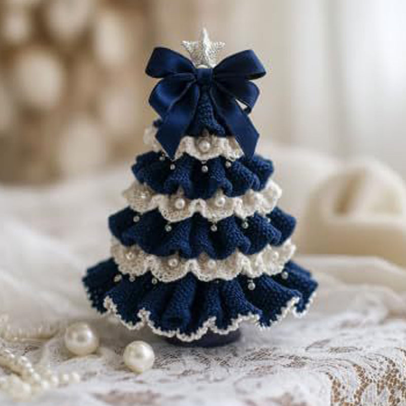 OrnaCraft – Crocheted Christmas tree decoration with faux pearls | 1+1 FREE