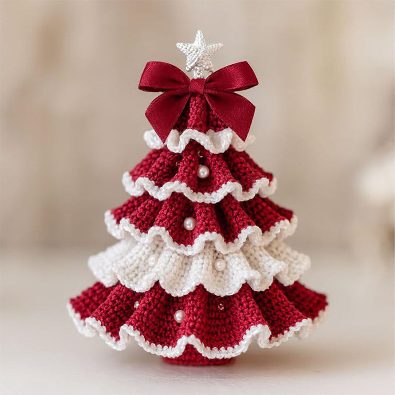 OrnaCraft – Crocheted Christmas tree decoration with faux pearls | 1+1 FREE
