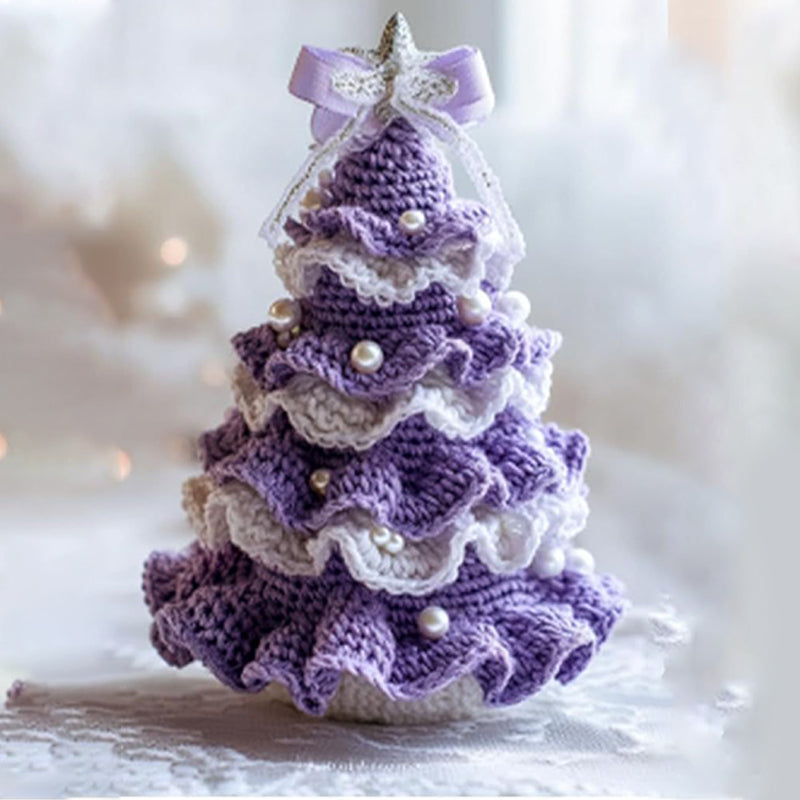 OrnaCraft – Crocheted Christmas tree decoration with faux pearls | 1+1 FREE