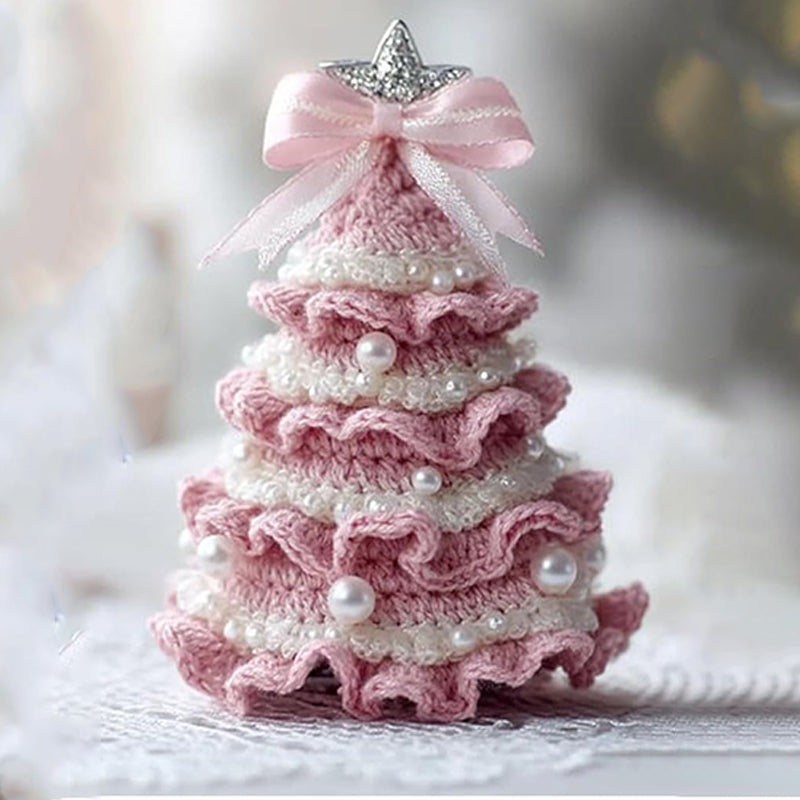 OrnaCraft – Crocheted Christmas tree decoration with faux pearls | 1+1 FREE
