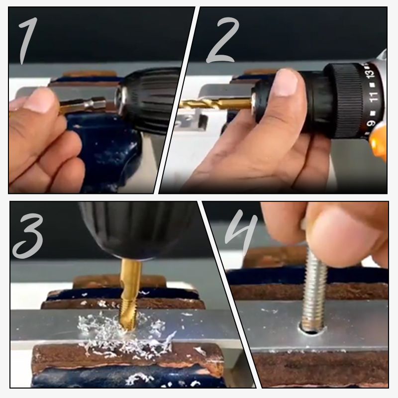 ProThread – 6-Piece Multifunctional Spiral Tap Set | 1+1 FREE