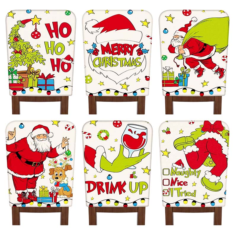 FestivaHome – Set of 6 Christmas chair covers