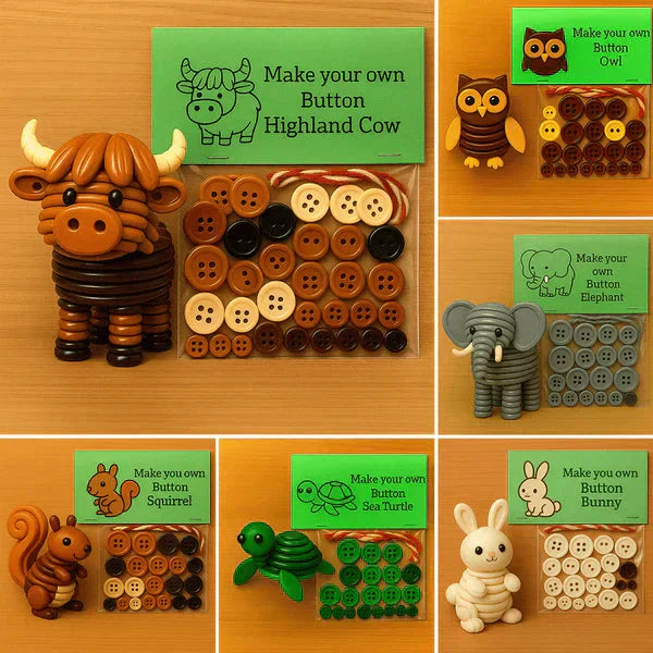 ButtonCraft – DIY animal decorations with buttons | 1+1 FREE