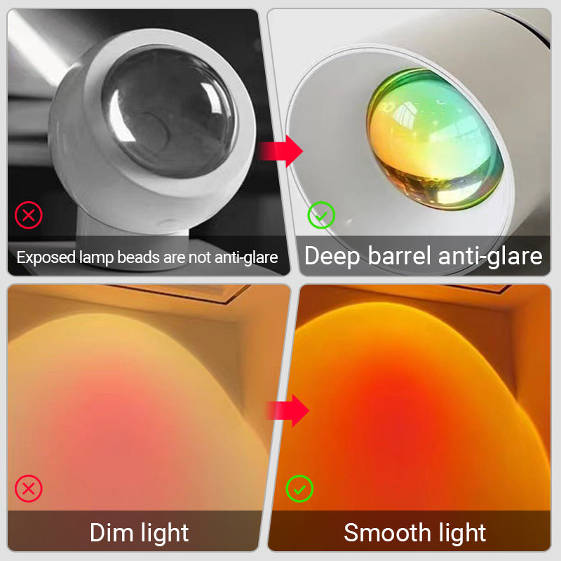 SunAura – LED Sunset Projection Lamp