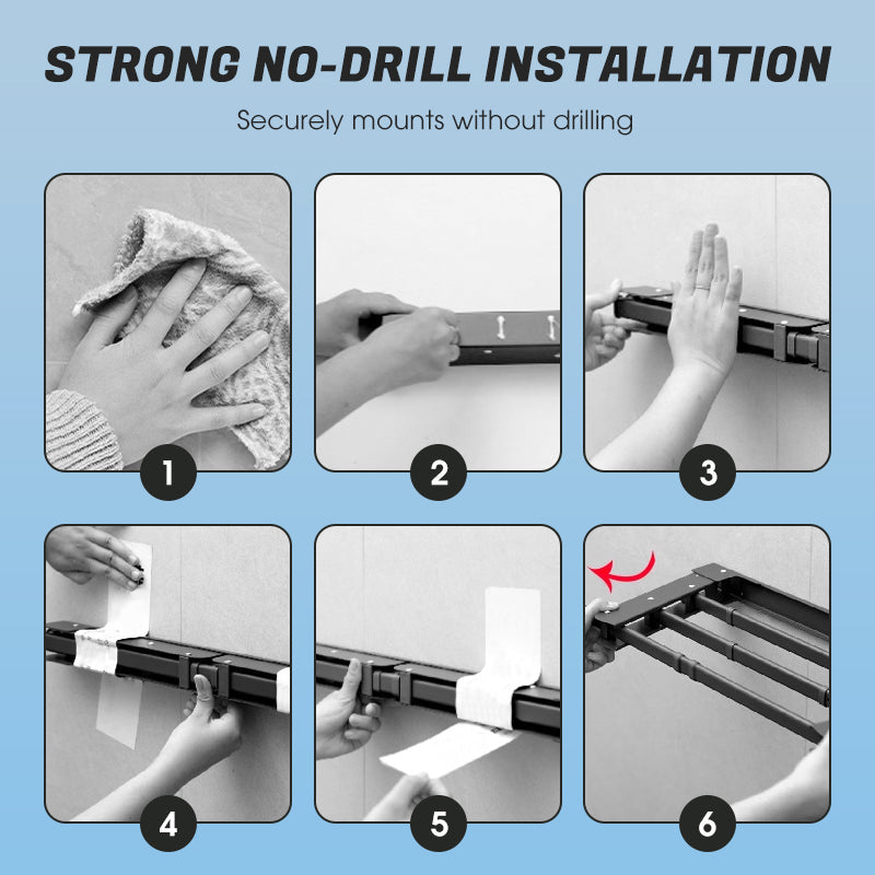 Homeplus – Wall-mounted foldable clothes drying rack